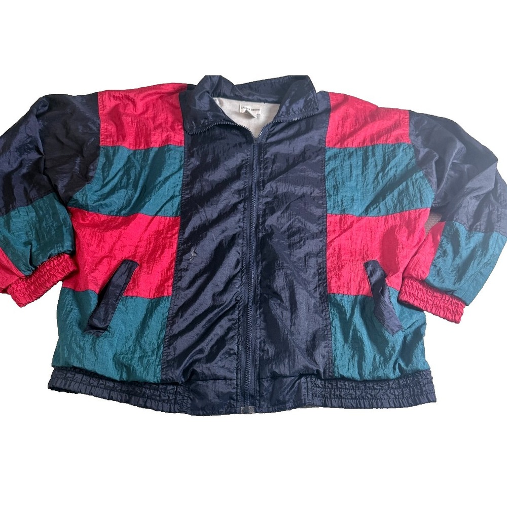 Vintage Lauren Brooke Colorblock Windbreaker Jacket Women's Large